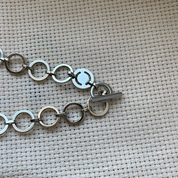 CK Calvin Klein Silver chain belt, adjustable 38 inches - Picture 7 of 17